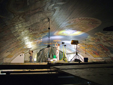 Konservering av takmålningar i Träslövsläge kyrka